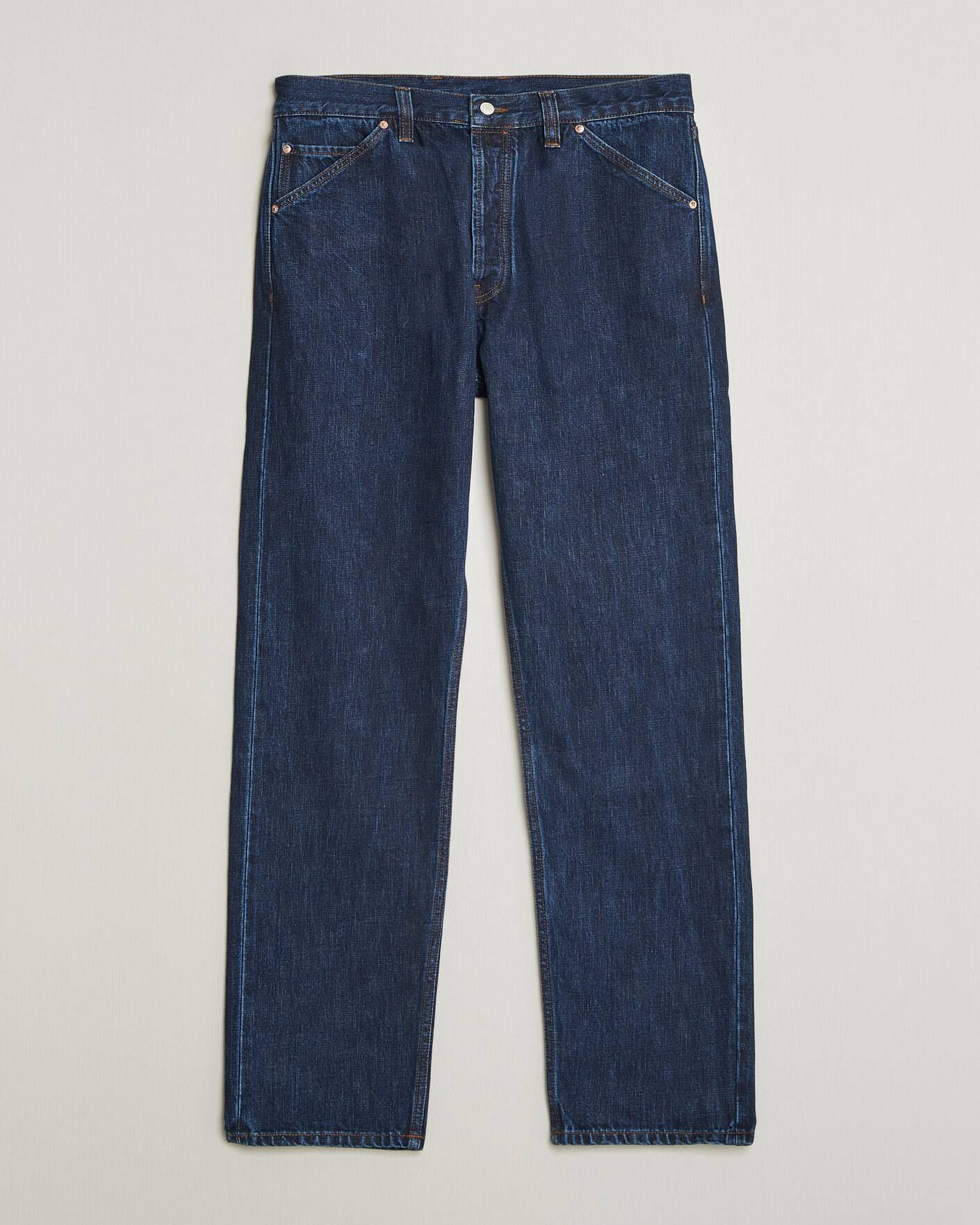 Heren | Jeans | Drake's | 5-Pocket Japanese Selvedge Denim Stone Wash