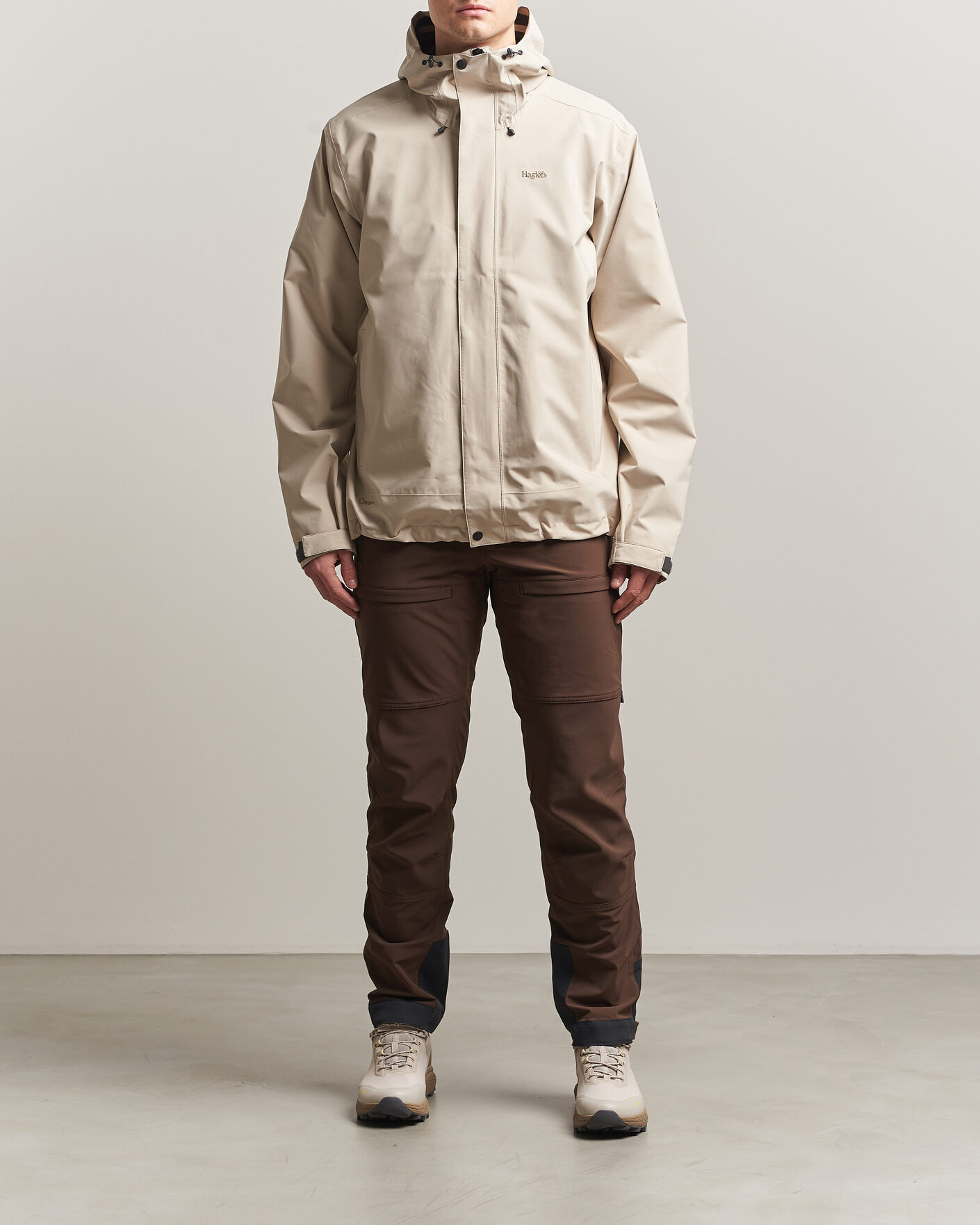 Heren | Jassen | Haglöfs | Breeze Proof Jacket Chalk Beige