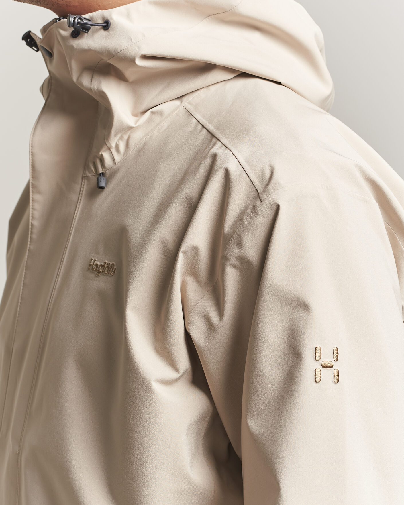 Heren | Jassen | Haglöfs | Breeze Proof Jacket Chalk Beige