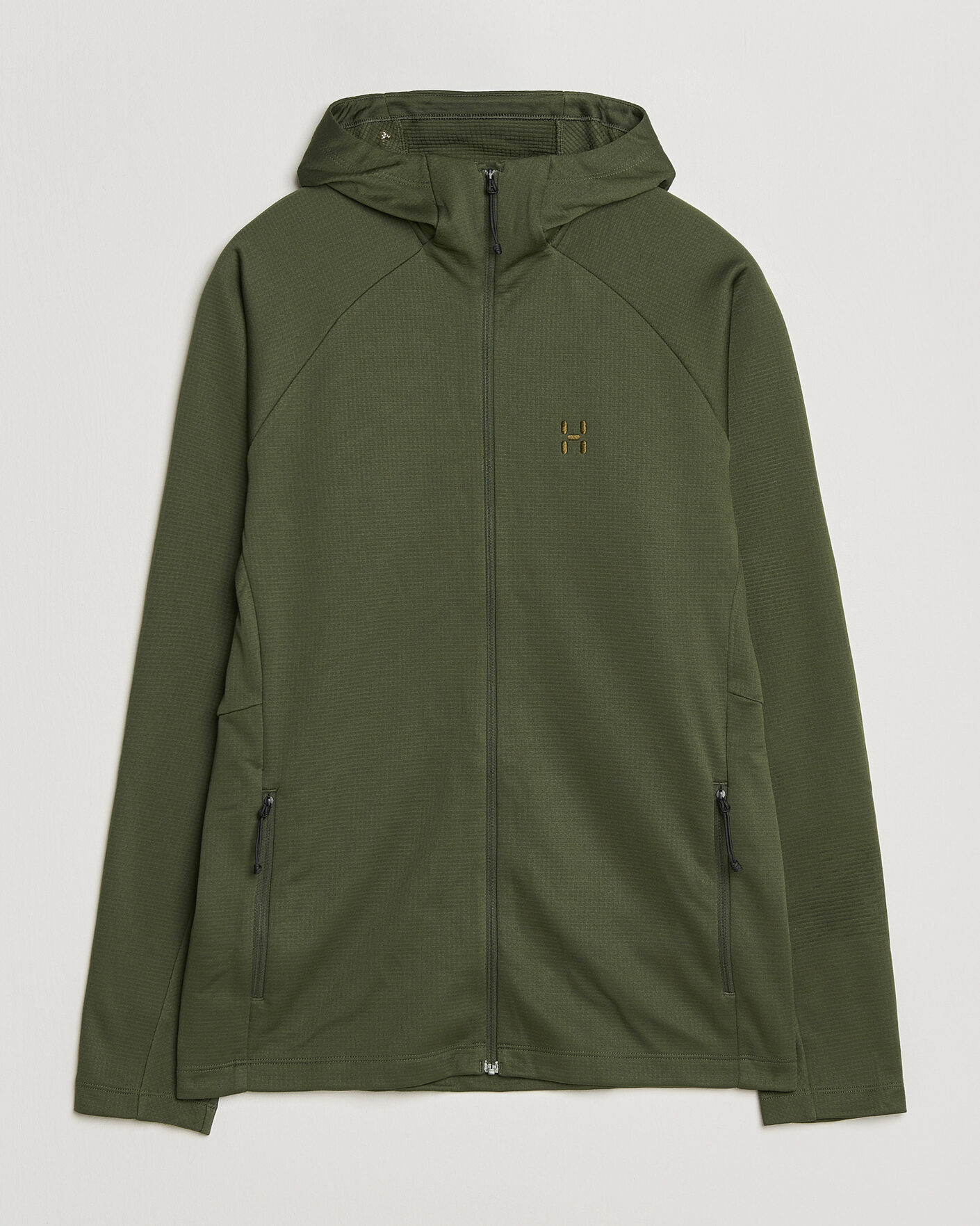 Heren | Truien | Haglöfs | Korp Mid Fleece Hood Seaweed Green