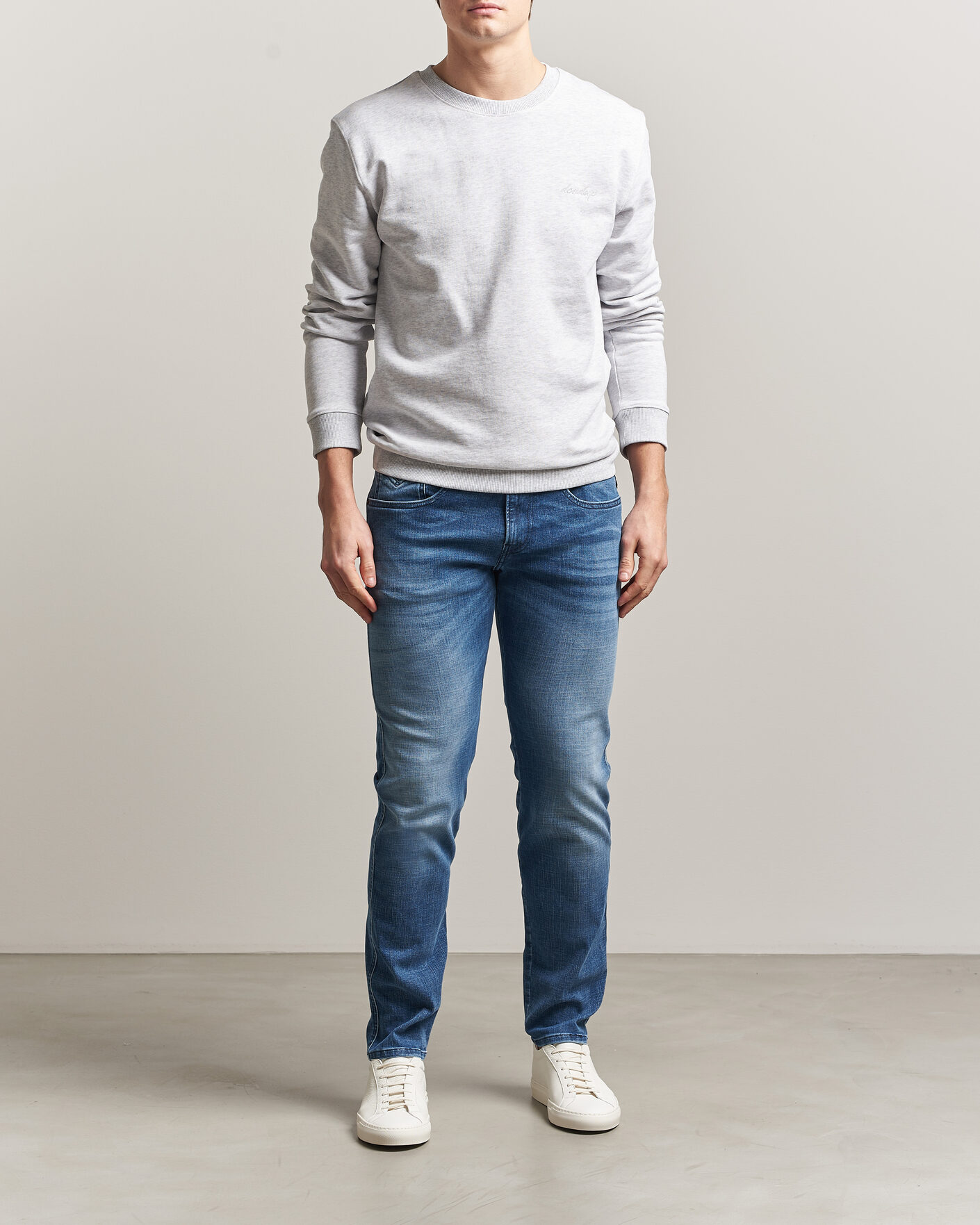 Heren | Jeans | Replay | Anbass Hyperflex Matrix Jeans Medium Blue