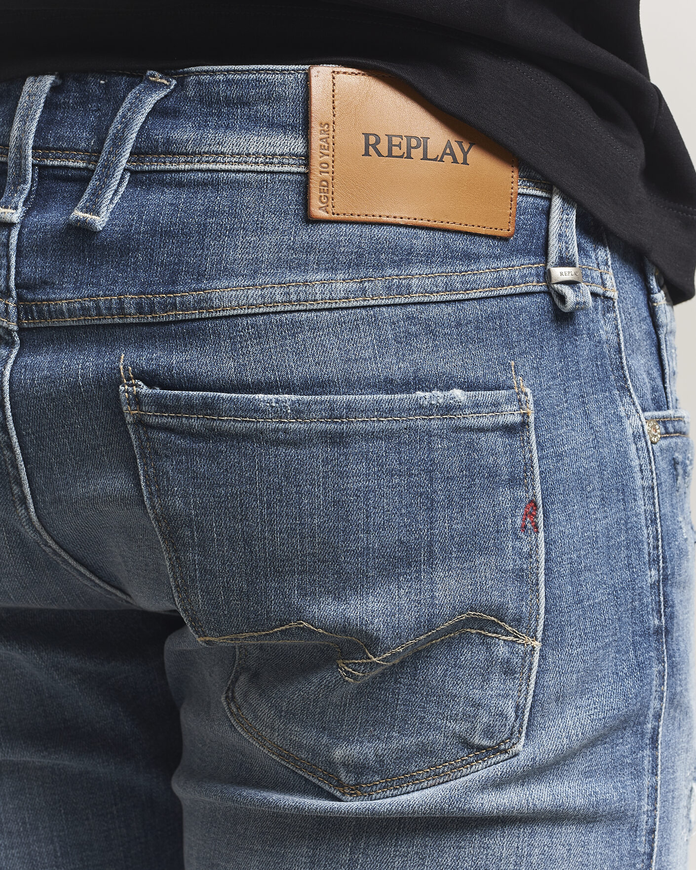 Heren | Jeans | Replay | Anbass 10 Year Wash Jeans Medium Blue