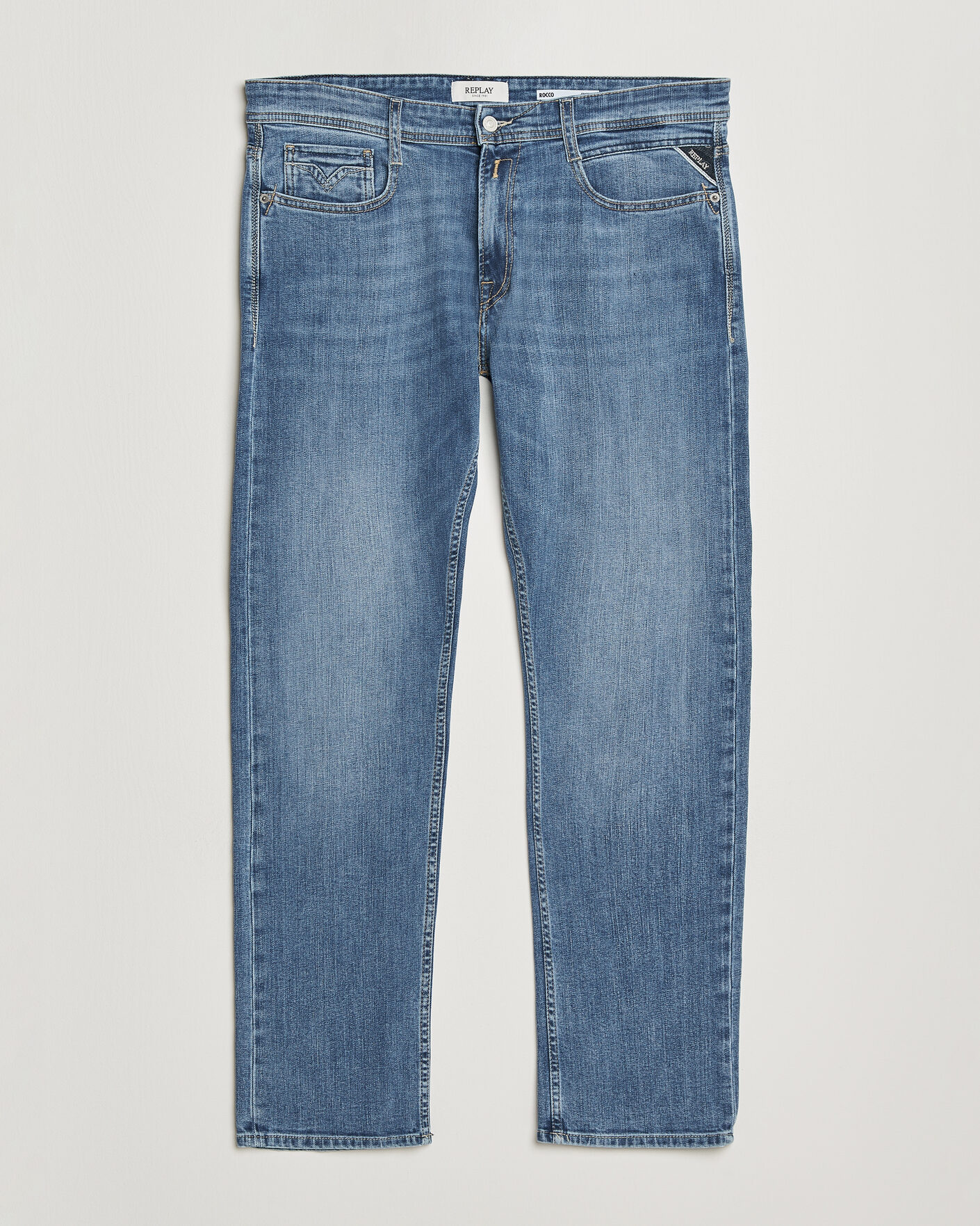 Heren | Jeans | Replay | Rocco Comfort Fit Powerstretch Jeans Light Blue