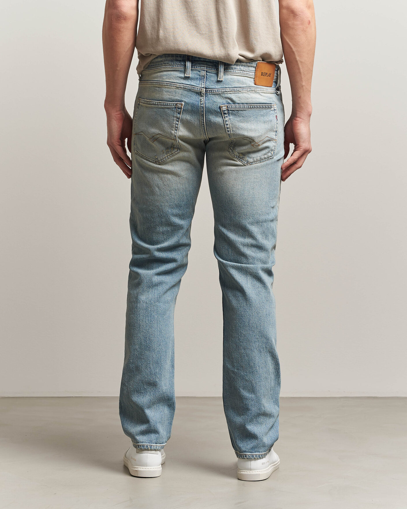 Heren | Jeans | Replay | Grover Sraight Fit 20 Years Wash Jeans Light Blue