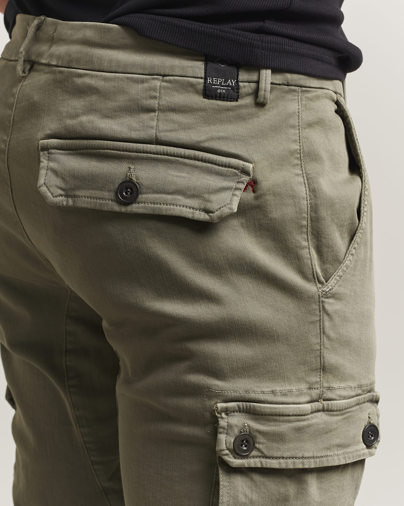 Heren | Broeken | Replay | Jaan Hyperflex Cargo Pants Military Green