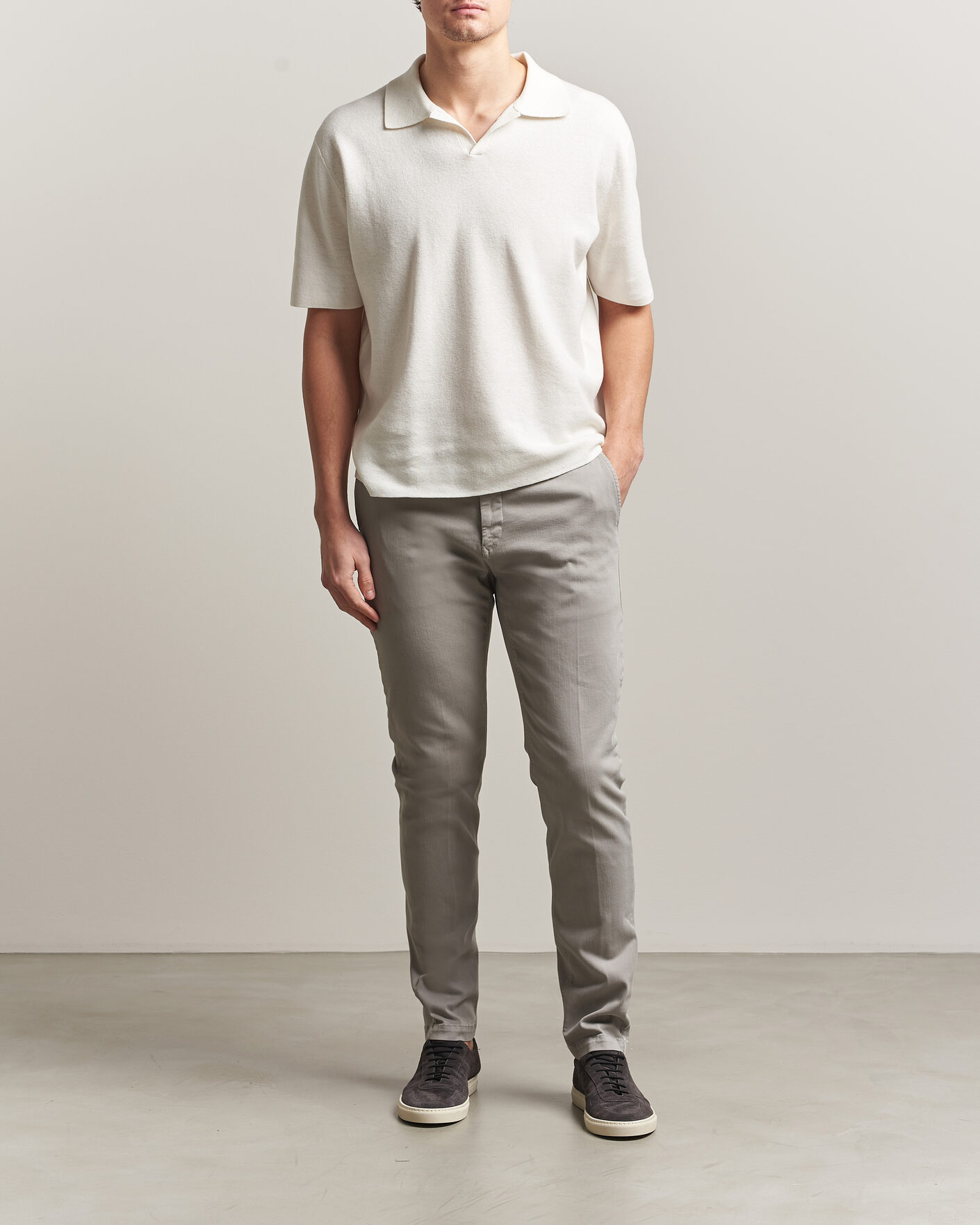 Heren | Broeken | Replay | Benni Hyperflex X-Lite Chinos Light Grey