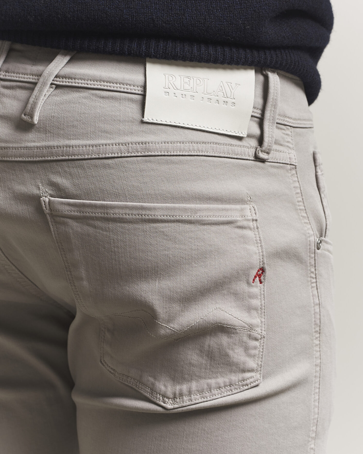Heren | Broeken | Replay | Anbass Hyperflex X.Lite 5-Pocket Pants Light Grey