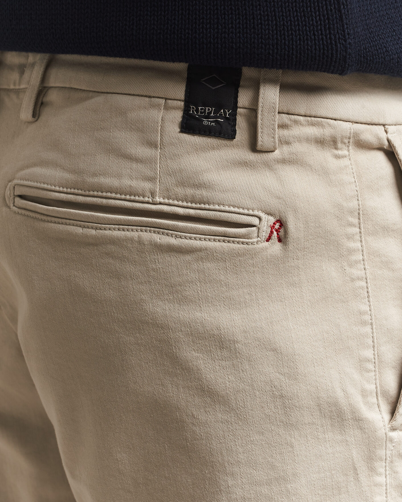 Heren | Korte broek | Replay | Benni Hyperflex Shorts Ivory