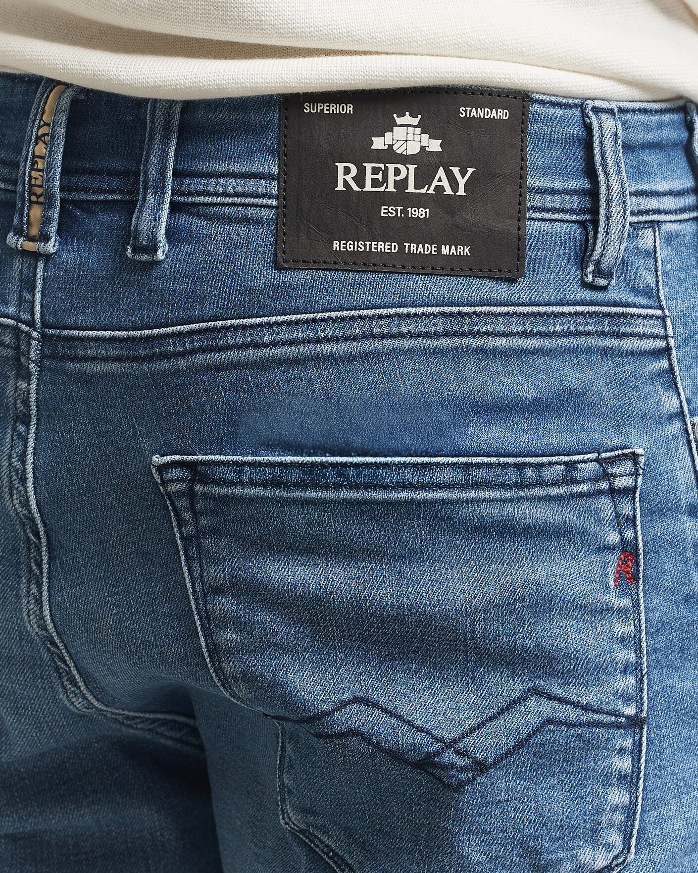 Heren | Korte broek | Replay | RBJ981 Stretch Denim Shorts Light Blue