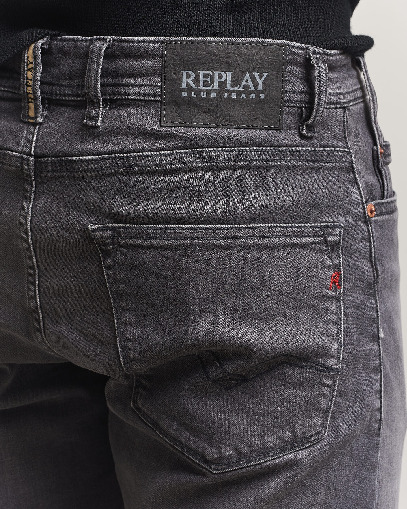 Heren | Korte broek | Replay | RBJ981 Stretch Denim Shorts Washed Black