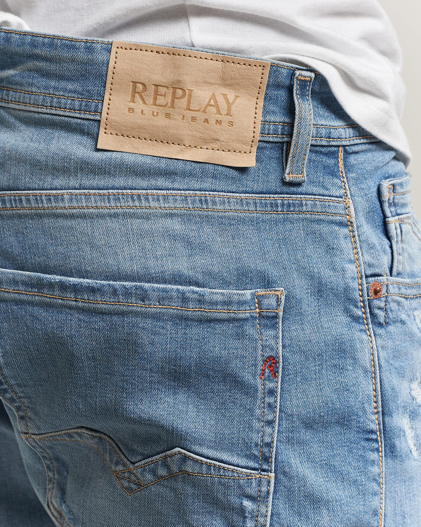 Heren | Jeans | Replay | Rocco Comfort Fit Stretch Eco Plus Jeans Light Blue