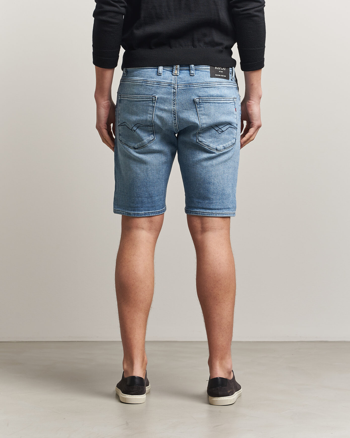 Heren | Korte broek | Replay | RBJ981 Stretch Denim Shorts Light Blue