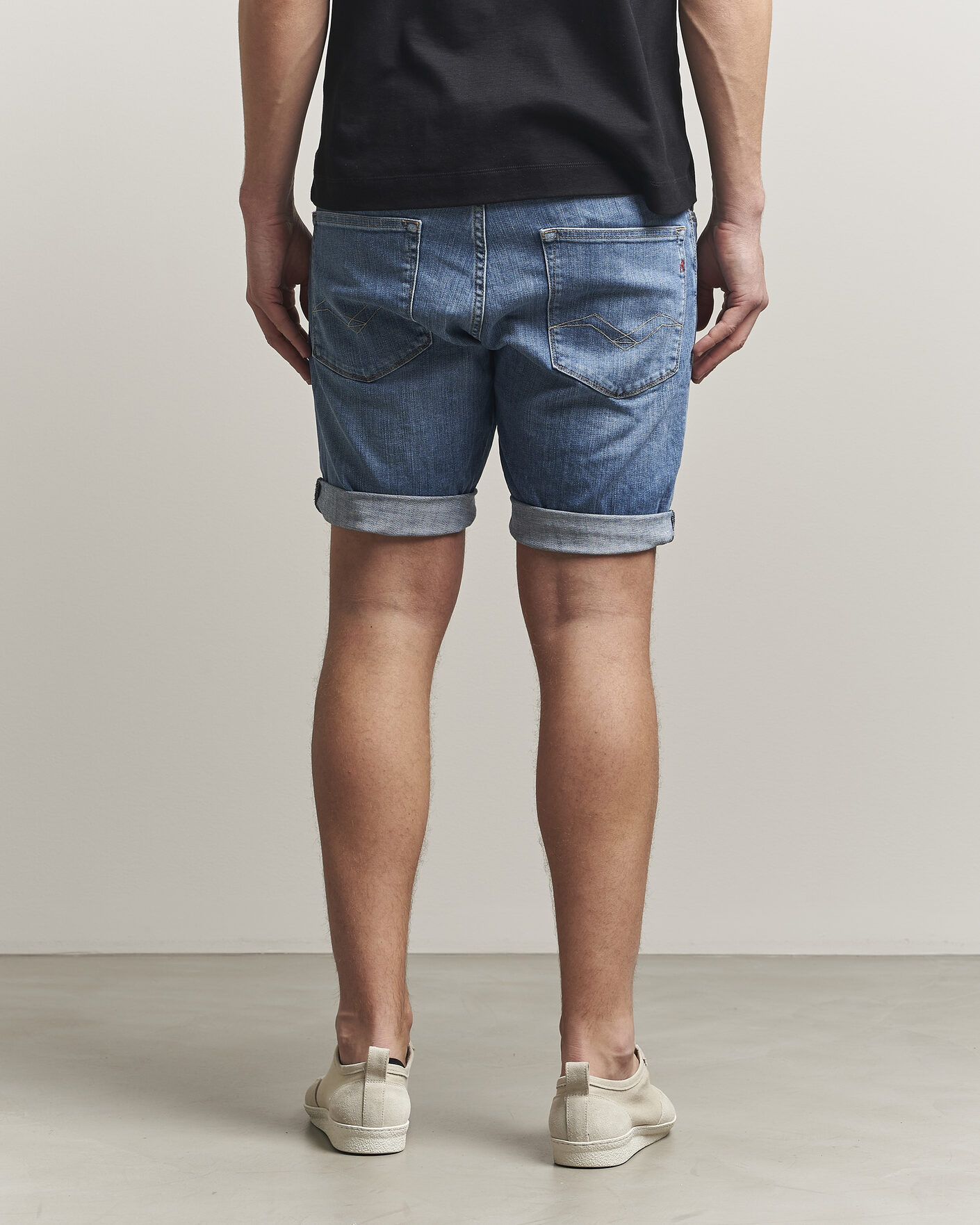 Heren | Korte broek | Replay | RBJ981 Stretch Denim Shorts Light Blue