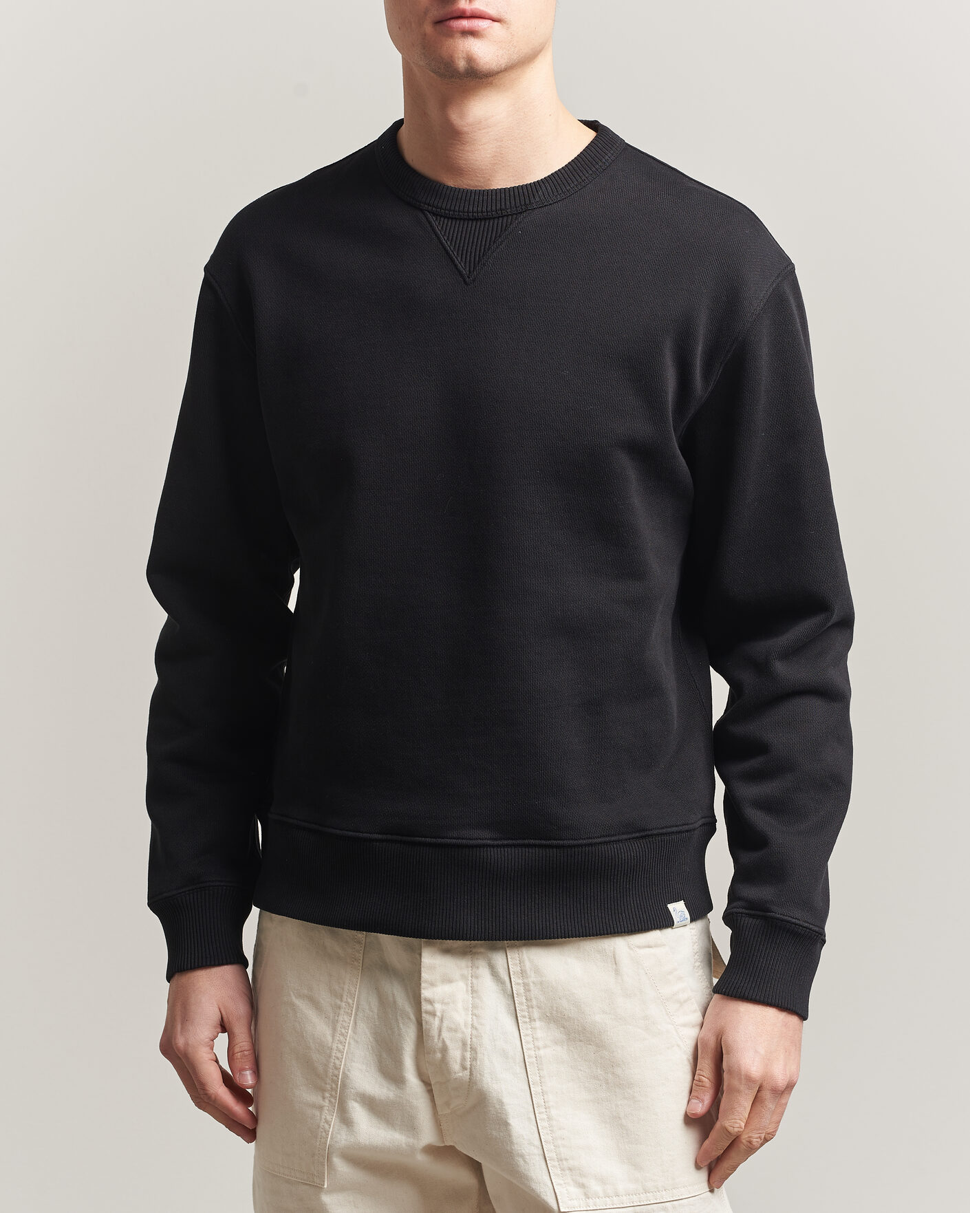 Heren | Truien | Merz b. Schwanen | Classic Fit Authentic Fleece Sweatshirt Black