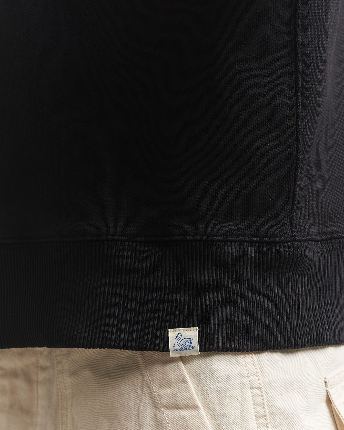 Heren | Truien | Merz b. Schwanen | Classic Fit Authentic Fleece Half Zip Black