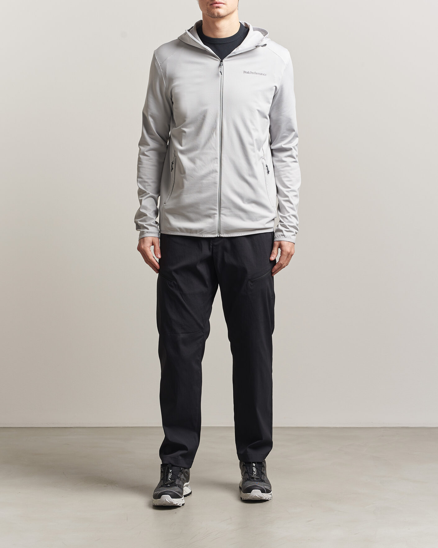 Heren | Truien | Peak Performance | Light Hooded Full Zip Summit Smoke