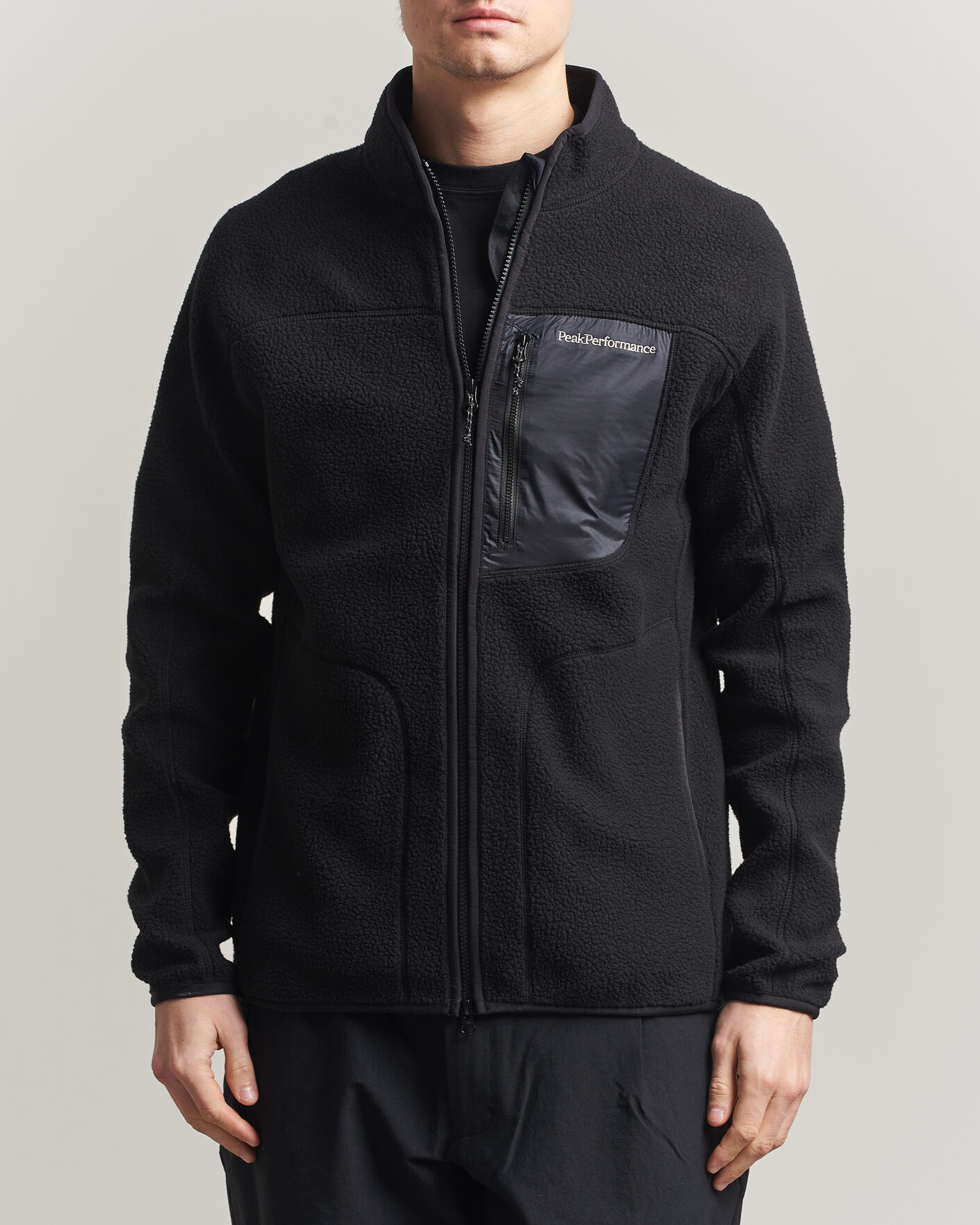 Heren | Truien | Peak Performance | Nature Rush Pile Full Zip Black