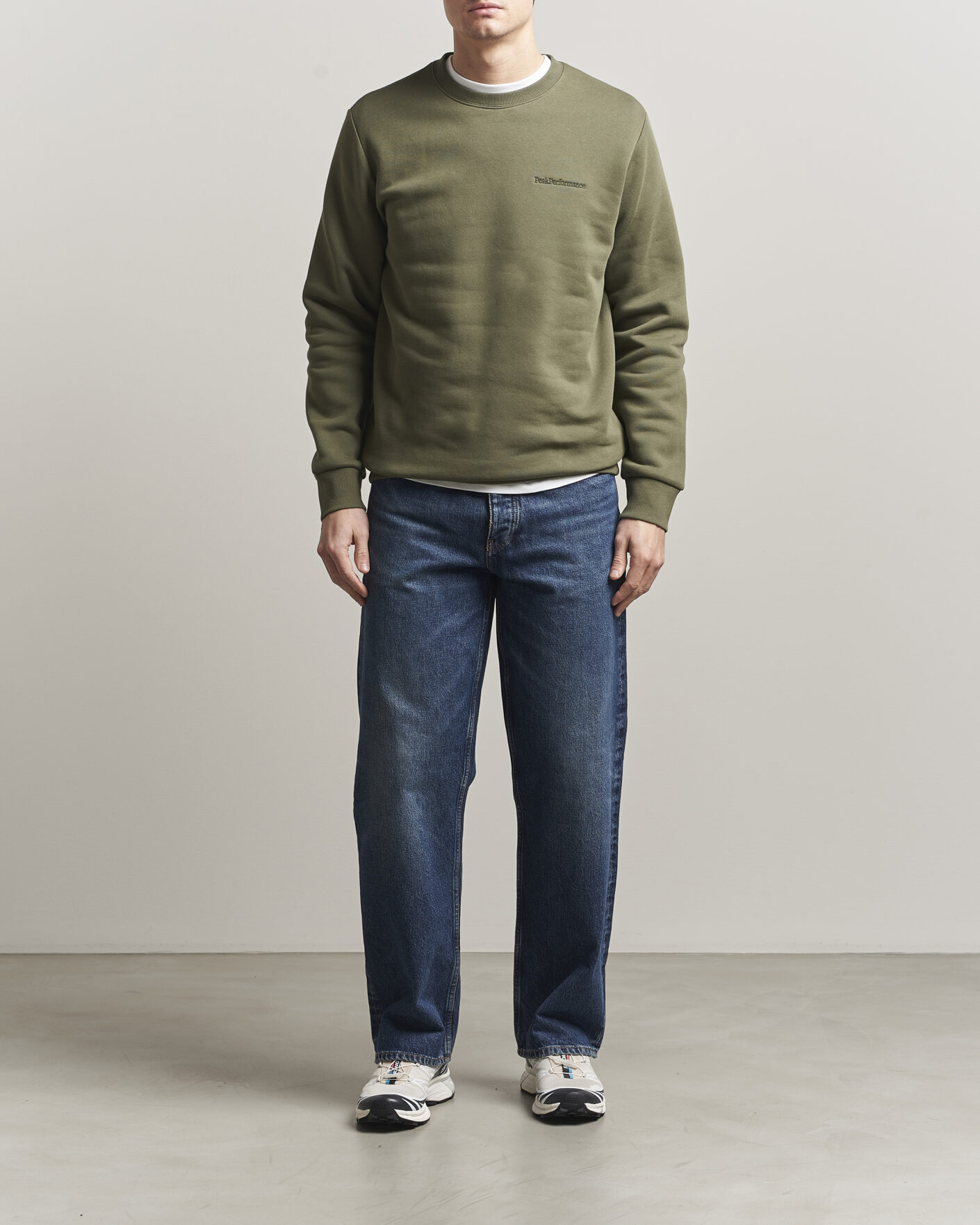 Heren | Truien | Peak Performance | Original Crew Neck Sweatshirt Pine Needle