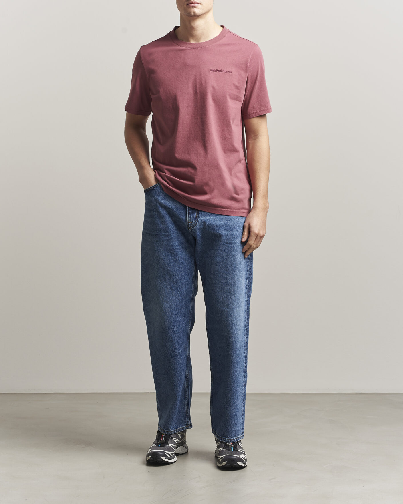 Heren | T-shirts | Peak Performance | Original Crew Neck T-Shirt Wild Rouge