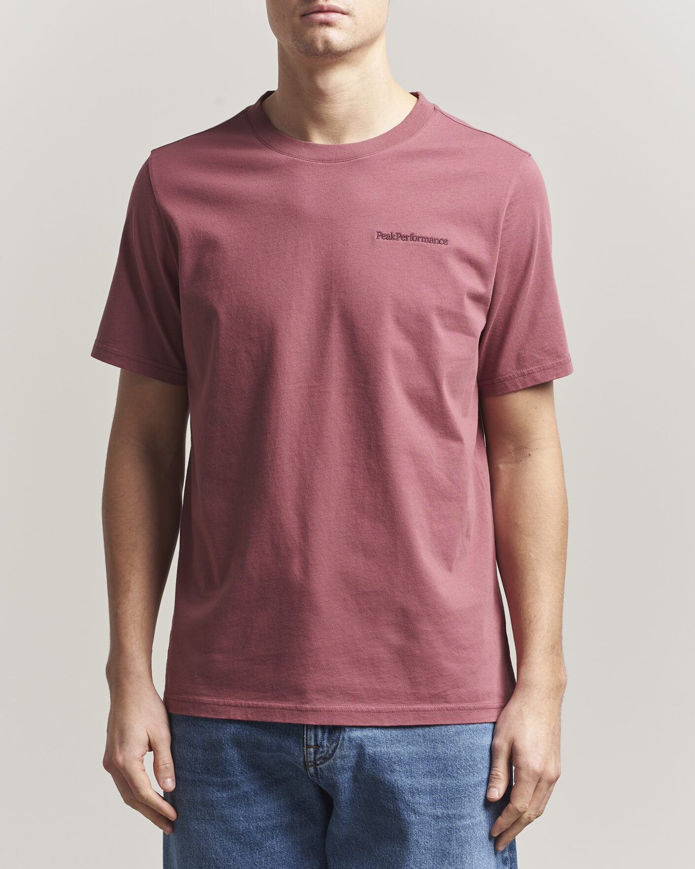 Heren | T-shirts | Peak Performance | Original Crew Neck T-Shirt Wild Rouge