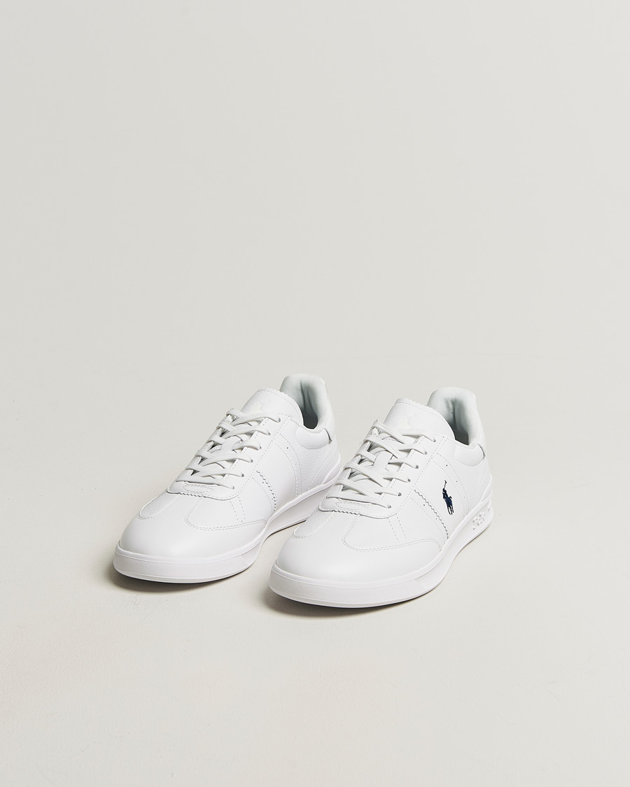 Heren | Sneakers | Polo Ralph Lauren | Aera Grained Leather Sneakers White/Navy