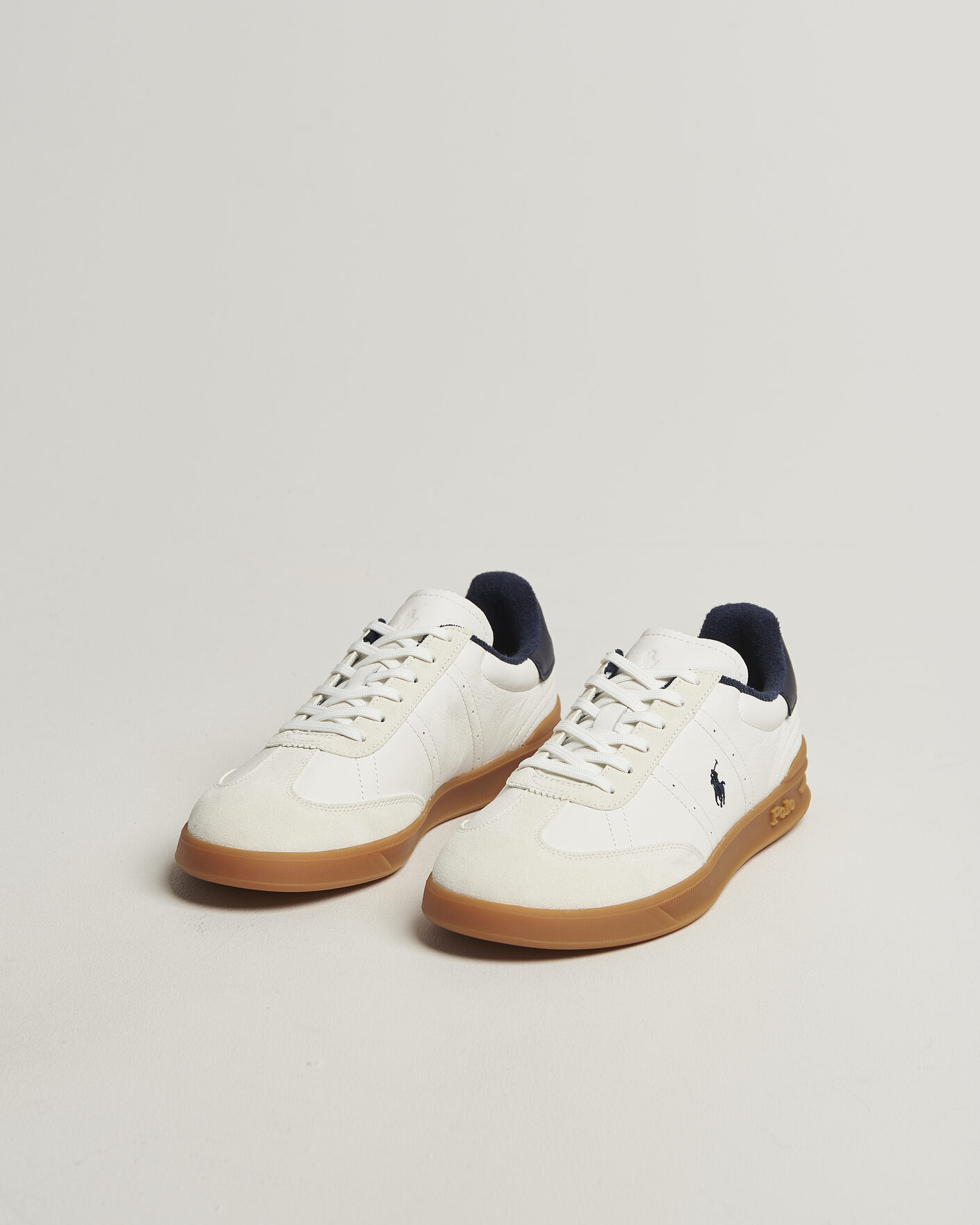 Heren | Sneakers | Polo Ralph Lauren | Aera Leather Sneakers Deckwash White/Navy