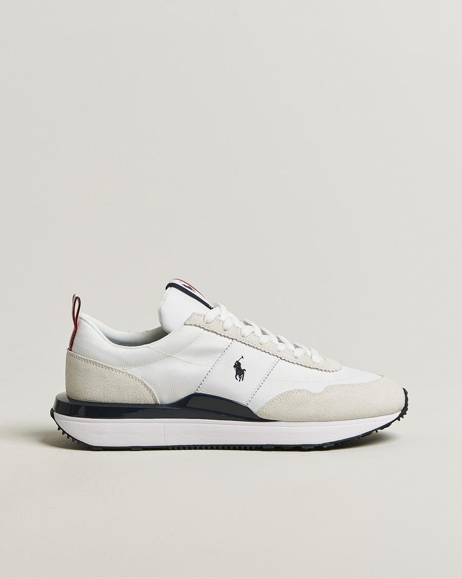 Heren | Sneakers | Polo Ralph Lauren | Train 89 Suede Sneakers White/Navy/Red