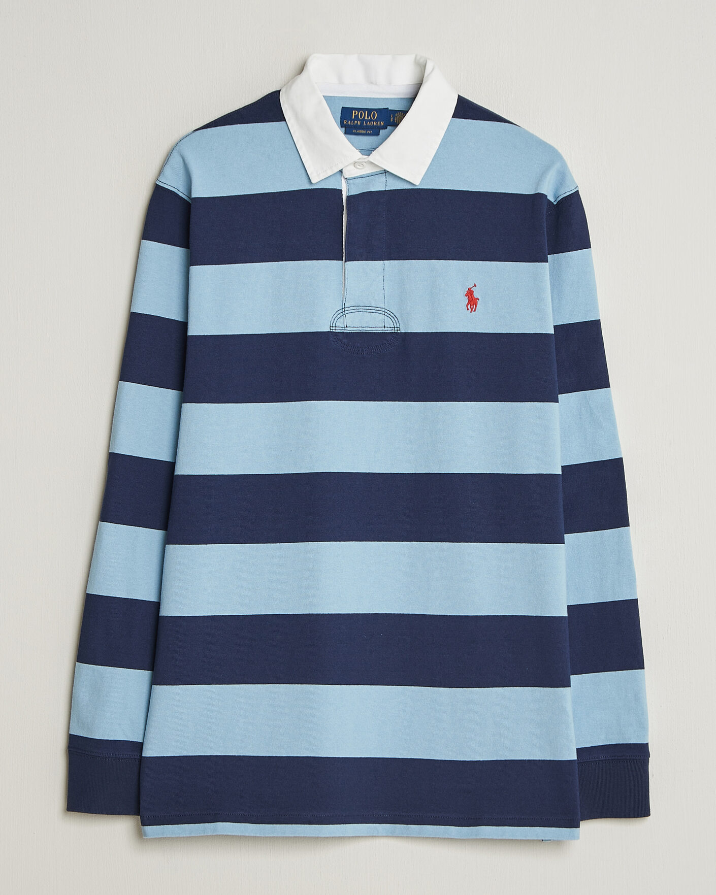 Heren | Truien | Polo Ralph Lauren | Jersey Striped Rugger Powder Blue/Newport Navy