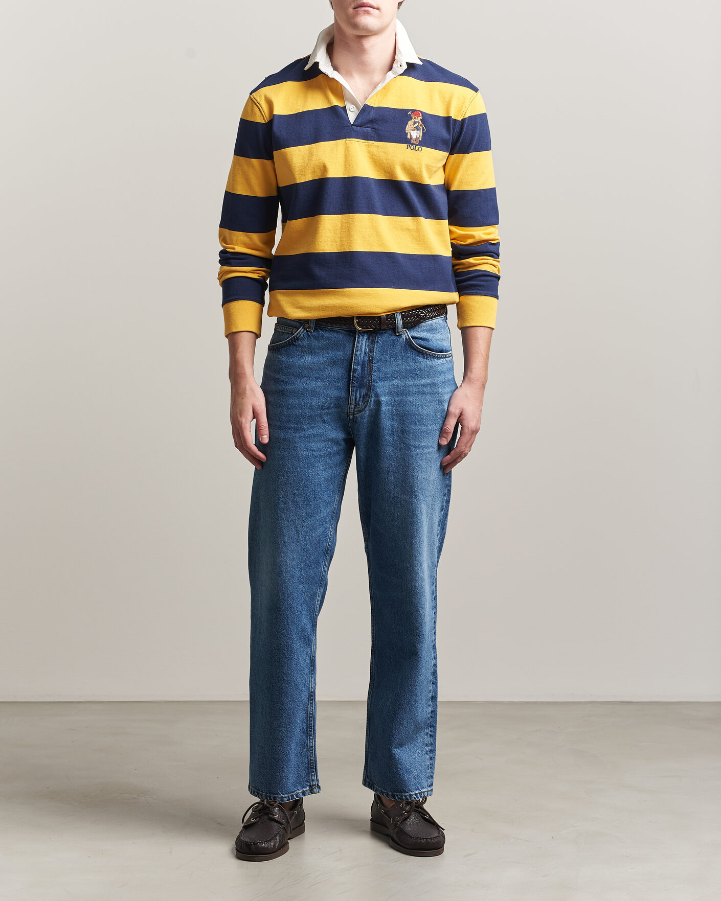 Heren | Truien | Polo Ralph Lauren | Jersey Striped Rugger Newport Navy/Gold