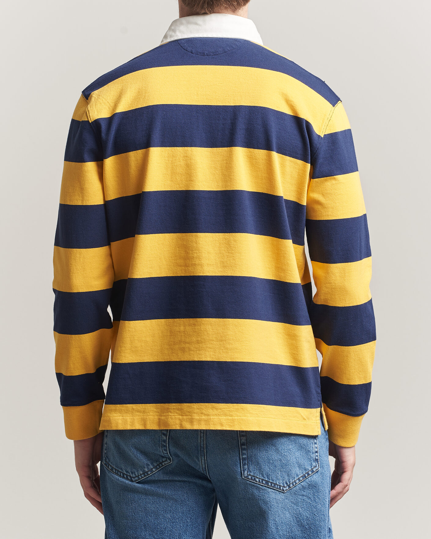 Heren | Truien | Polo Ralph Lauren | Jersey Striped Rugger Newport Navy/Gold