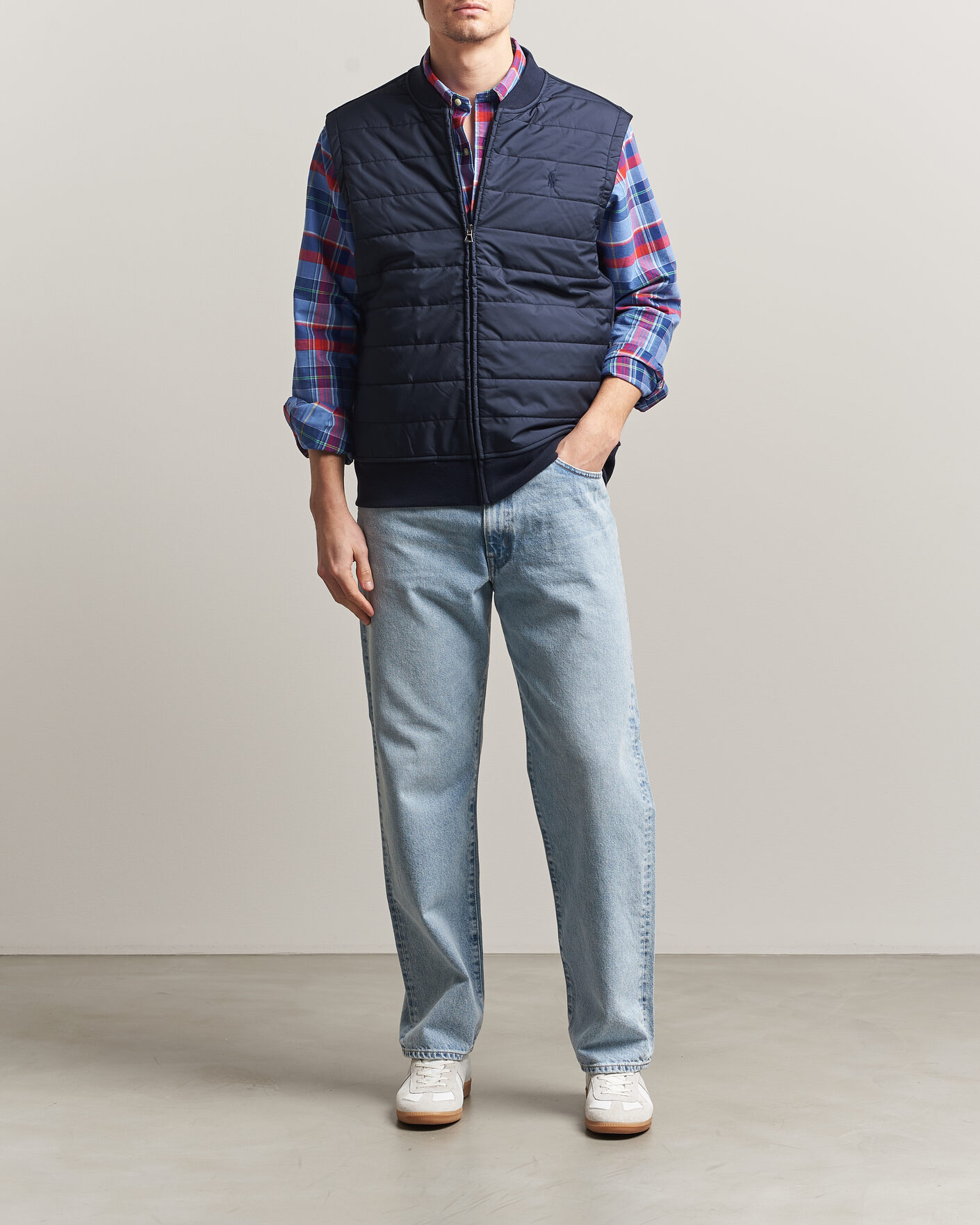 Heren | Gilets | Polo Ralph Lauren | Double Knitted Jaquard Vest Aviator Navy