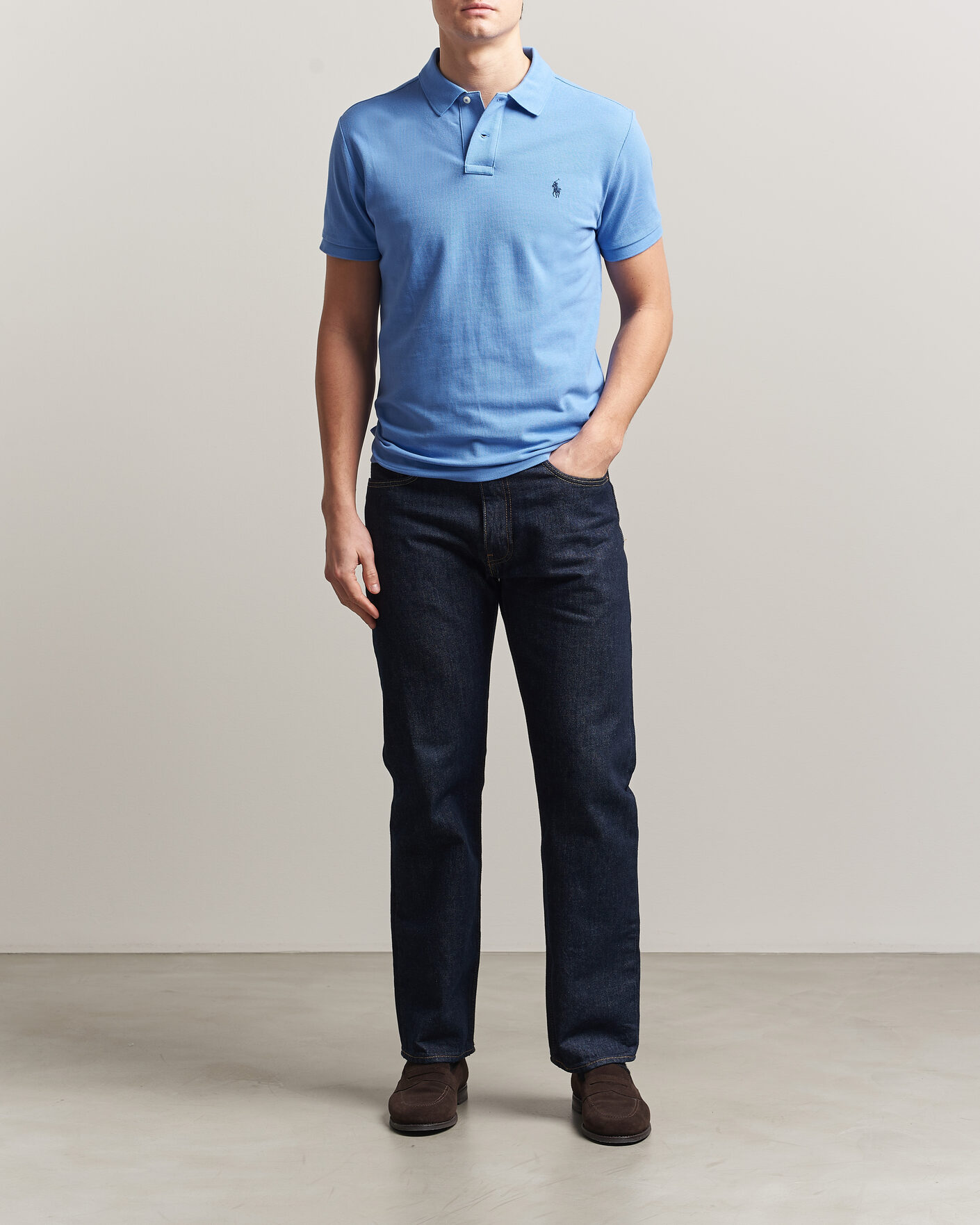 Heren | Polo's | Polo Ralph Lauren | Slim Fit Polo Harbour Island Blue