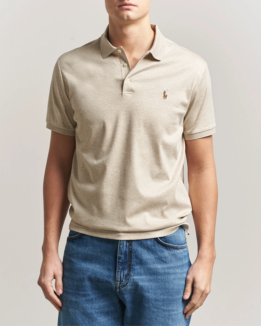 Heren | Polo's | Polo Ralph Lauren | Luxury Pima Cotton Polo Expedition Dune Heather