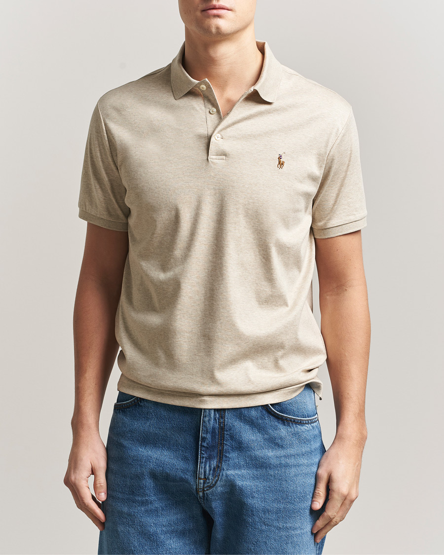 Heren | Polo's | Polo Ralph Lauren | Luxury Pima Cotton Polo Expedition Dune Heather