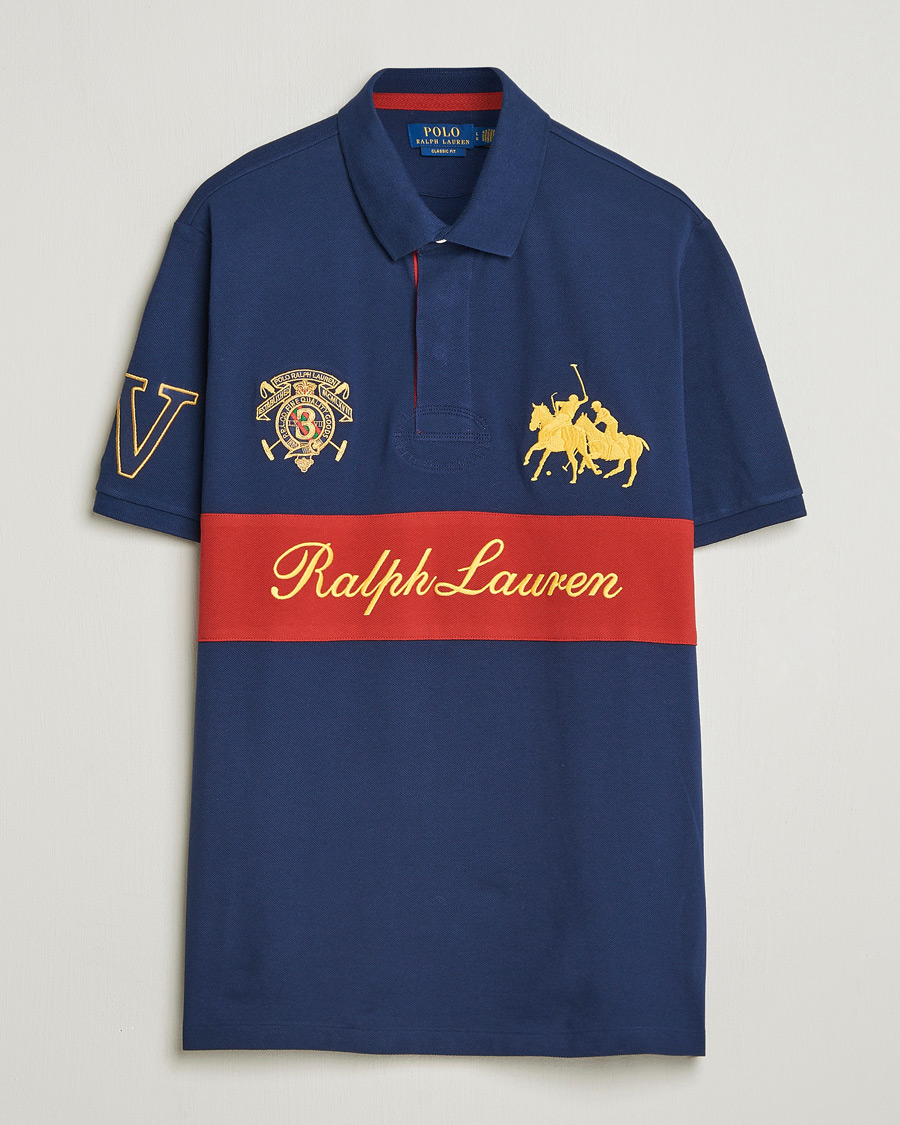 Heren | Polo's | Polo Ralph Lauren | Block Striped Polo Newport Navy