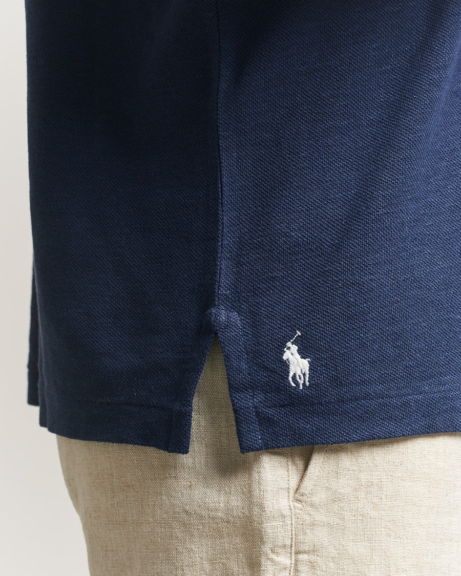 Heren | Polo's | Polo Ralph Lauren | Long Sleeve Linen Polo Newport Navy