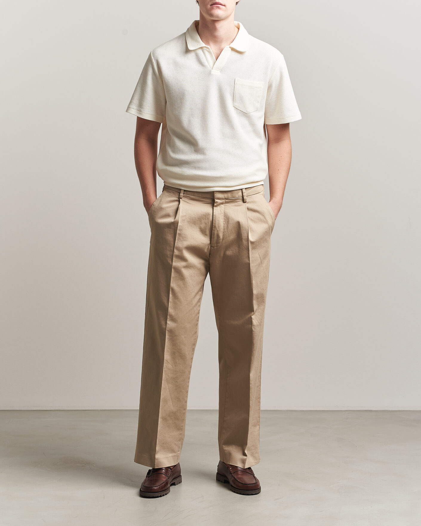Heren | Polo's | Polo Ralph Lauren | Knitted Polo Pale Cream
