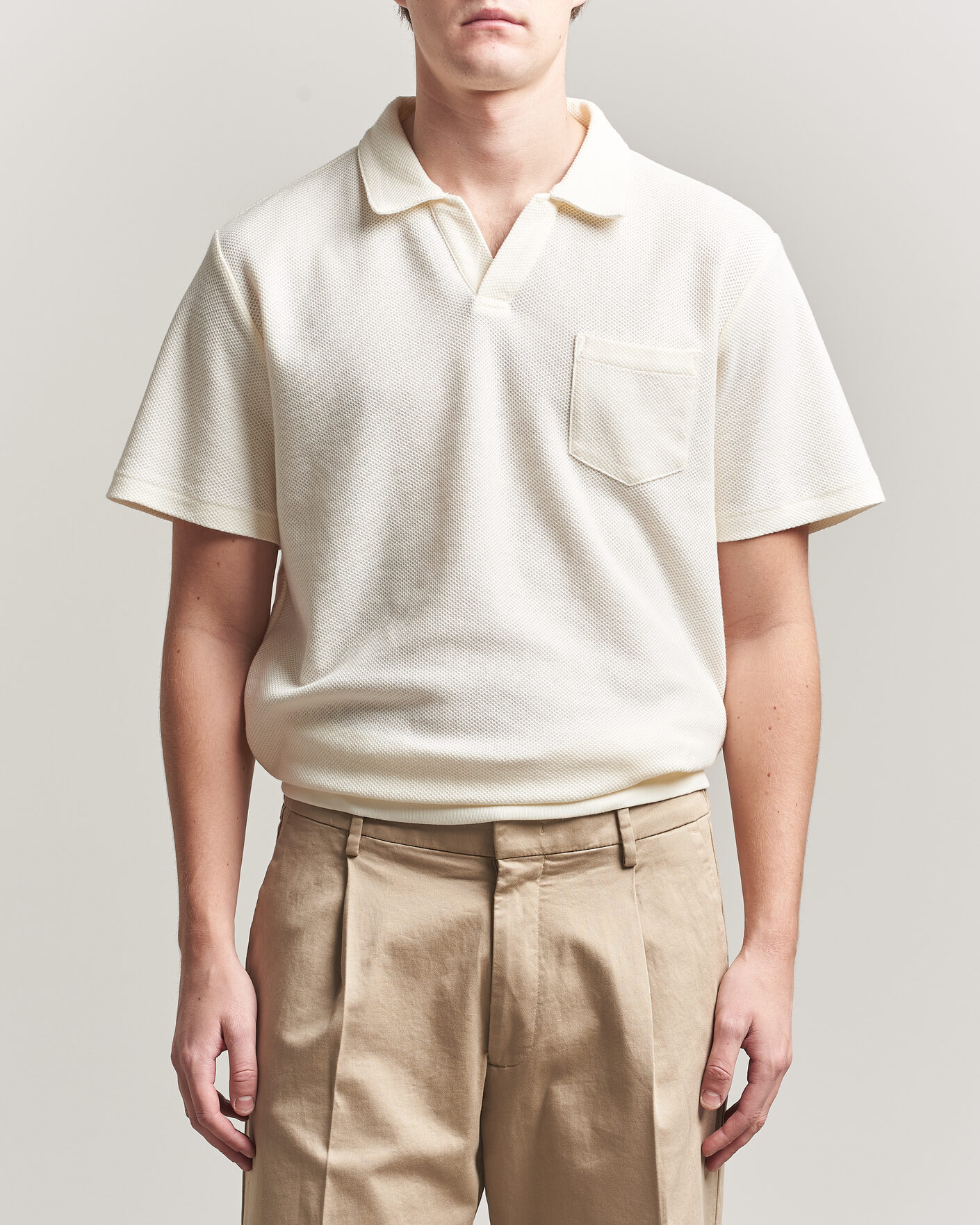 Heren | Polo's | Polo Ralph Lauren | Knitted Polo Pale Cream