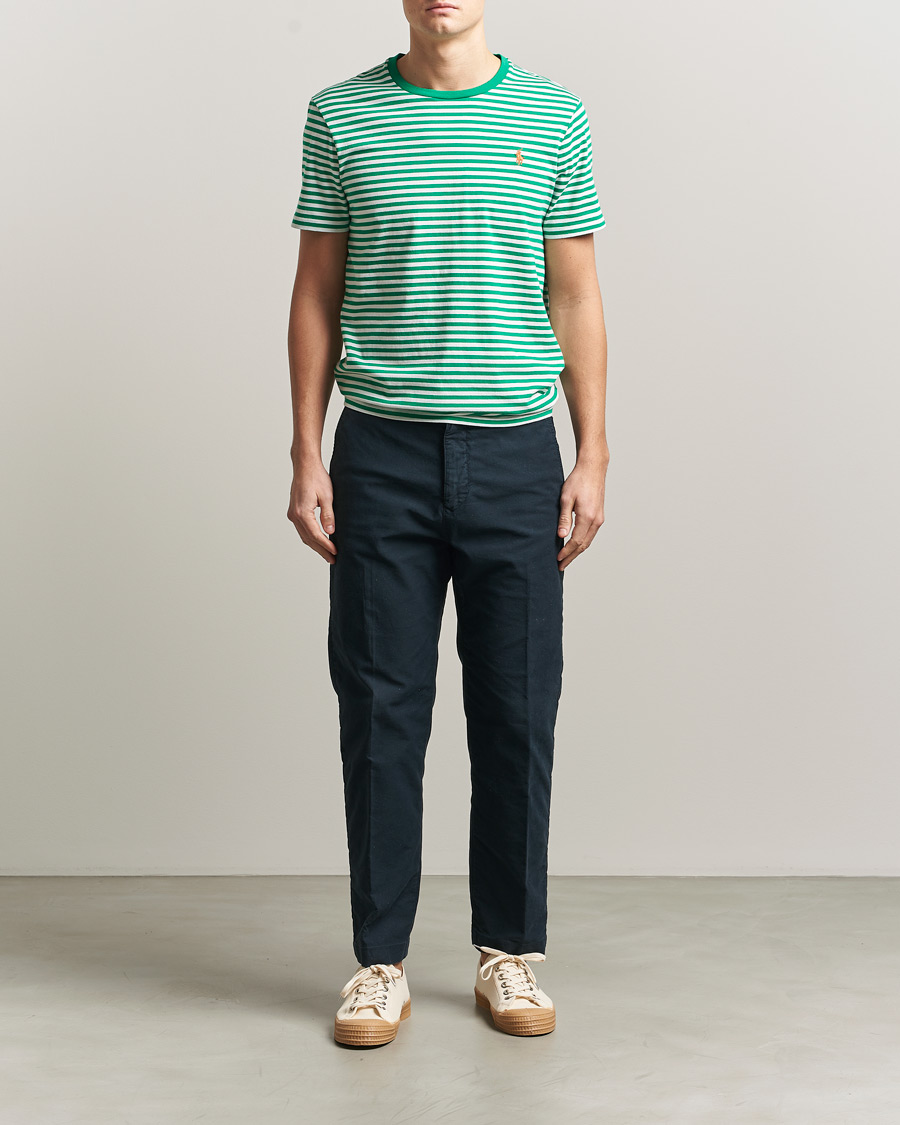 Heren | T-shirts | Polo Ralph Lauren | Crew Neck Striped T-Shirt Billiard/White
