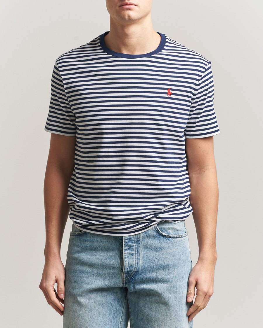 Heren | T-shirts | Polo Ralph Lauren | Crew Neck Striped T-Shirt Newport Navy/White