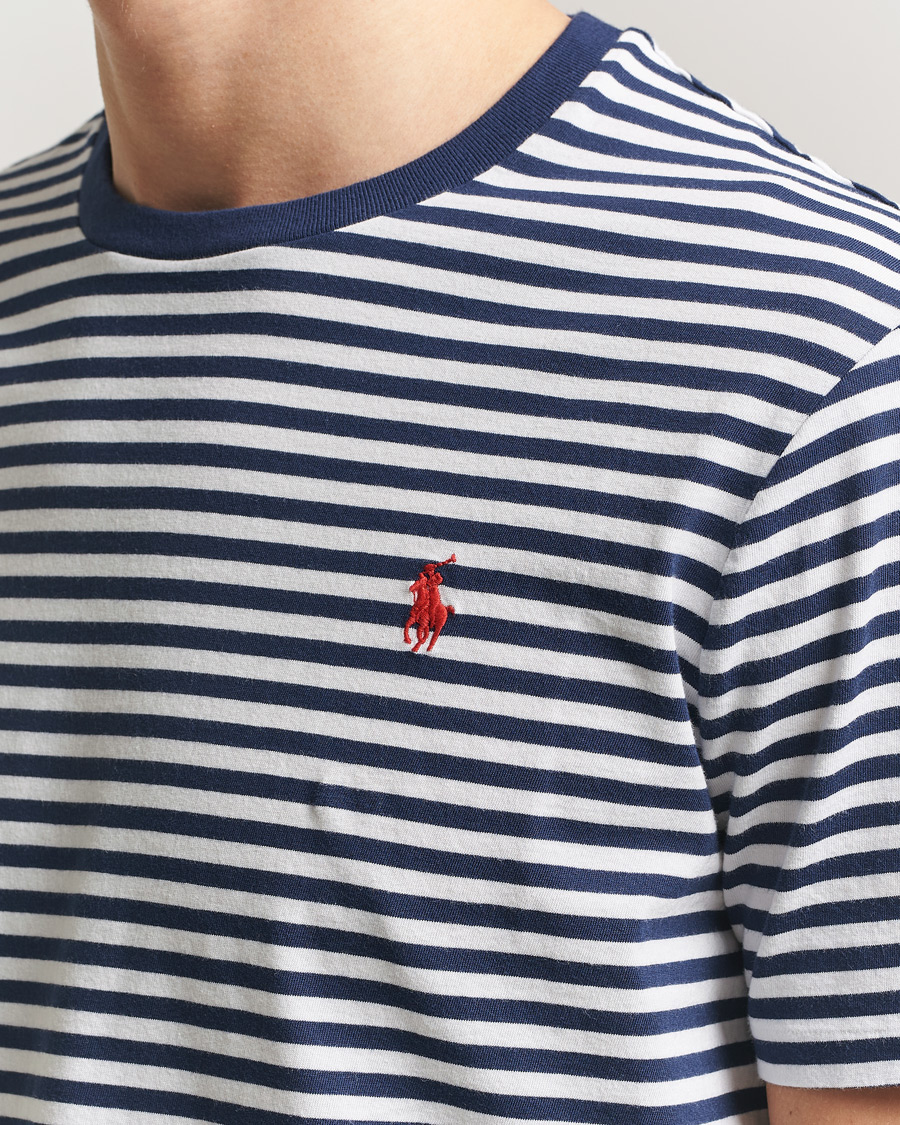 Heren | T-shirts | Polo Ralph Lauren | Crew Neck Striped T-Shirt Newport Navy/White