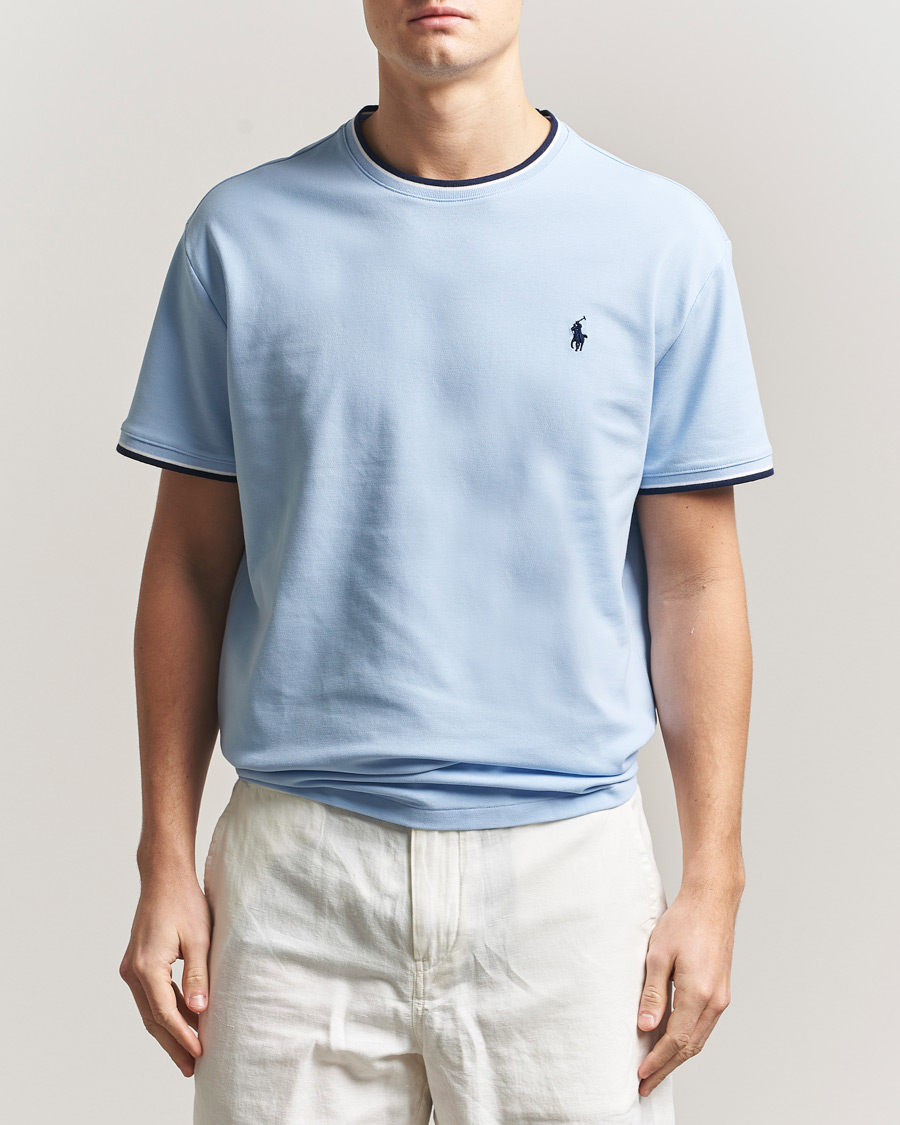 Heren | T-shirts | Polo Ralph Lauren | Mesh Polo T-Shirt Office Blue