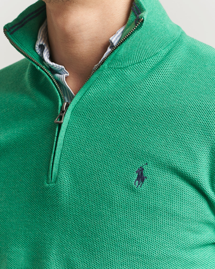Heren | Truien | Polo Ralph Lauren | Textured Half Zip Palm Green Heather