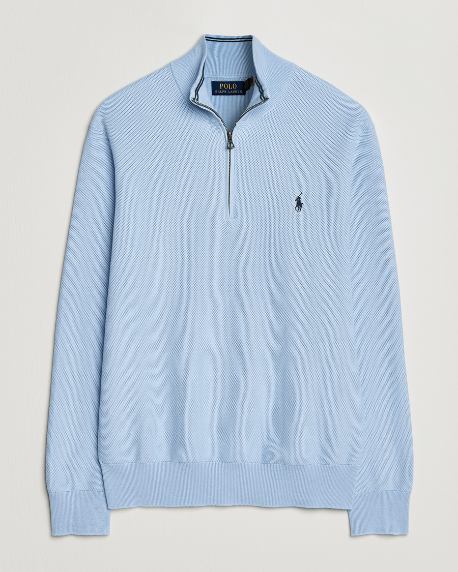 Heren | Truien | Polo Ralph Lauren | Textured Half Zip Office Blue