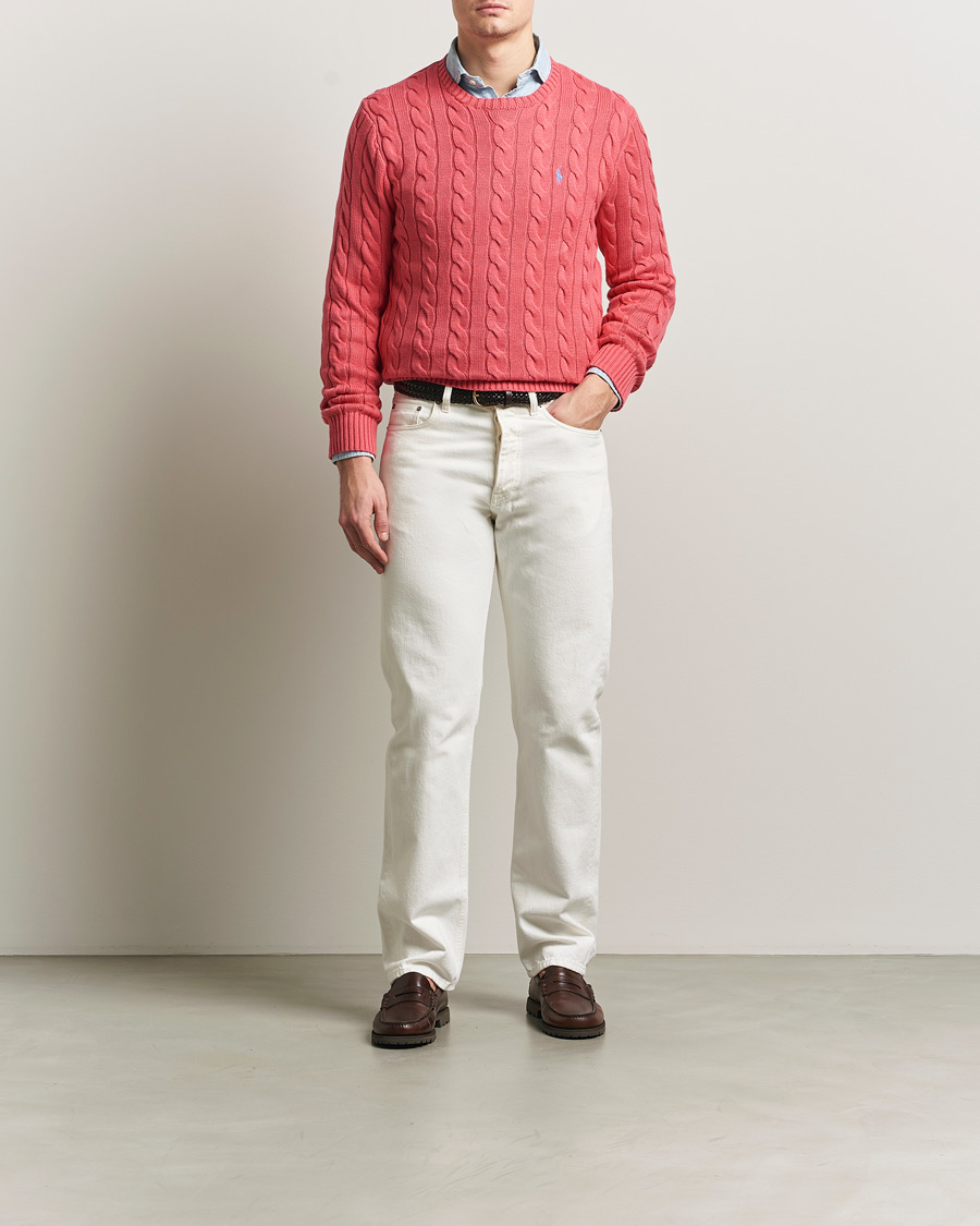 Heren | Truien | Polo Ralph Lauren | Cotton Cable Pullover Pale Red