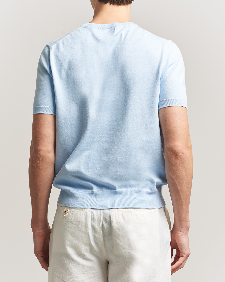 Heren | T-shirts | Polo Ralph Lauren | Knitted Short Sleeve T-Shirt Office Blue