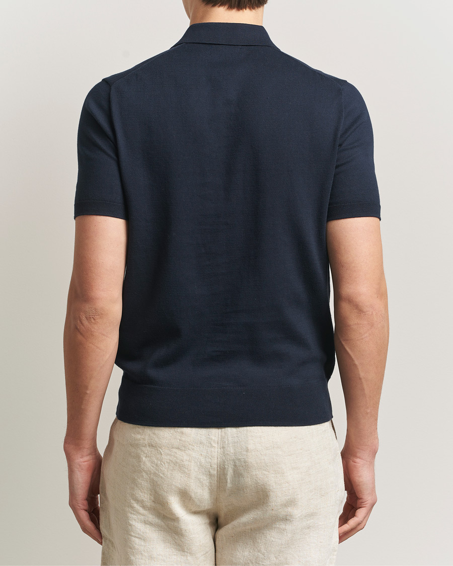 Heren | Polo's | Polo Ralph Lauren | Knitted Short Sleeve Polo Hunter Navy
