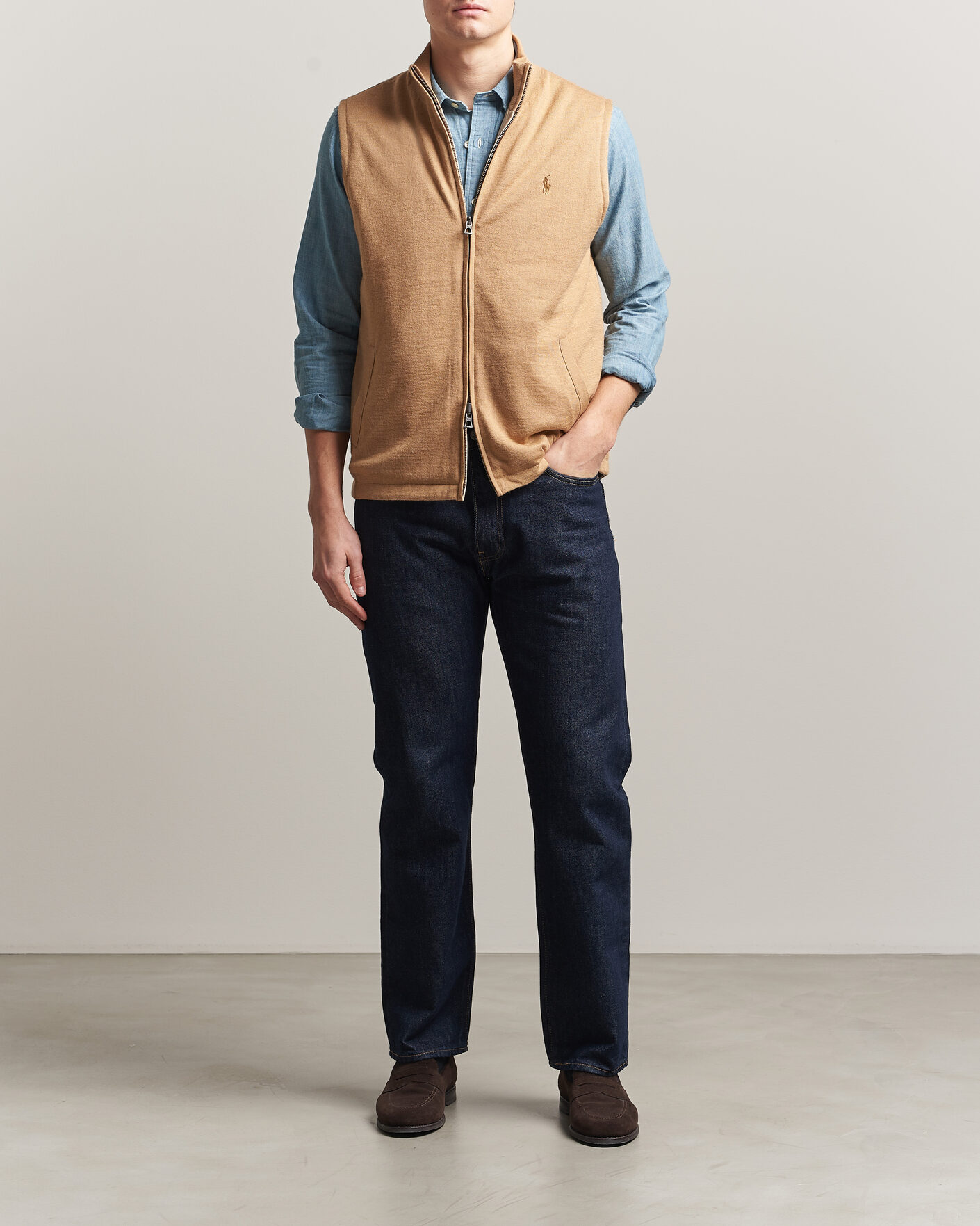 Heren | Truien | Polo Ralph Lauren | Wool Blend Vest Camel Combo