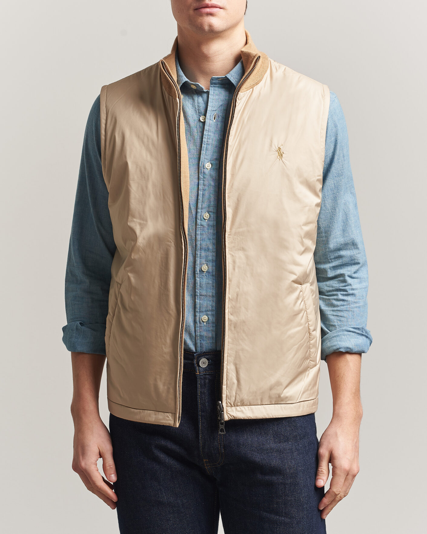 Heren | Truien | Polo Ralph Lauren | Wool Blend Vest Camel Combo