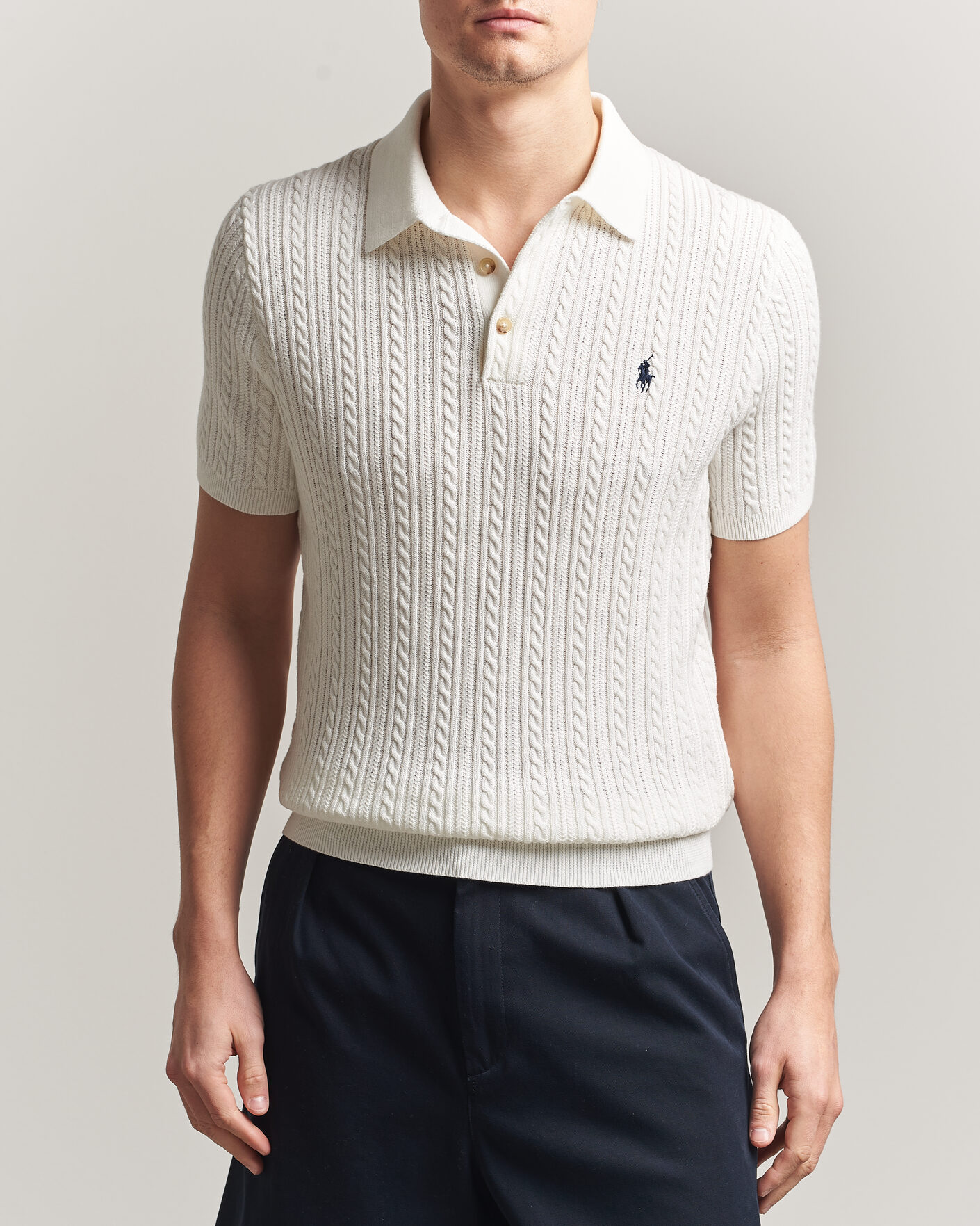 Heren | Polo's | Polo Ralph Lauren | Cotton Polo Deckwash White/Navy